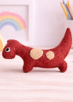 Dinosaur Set Wool Felt – 14–15 cm Handmade Décor