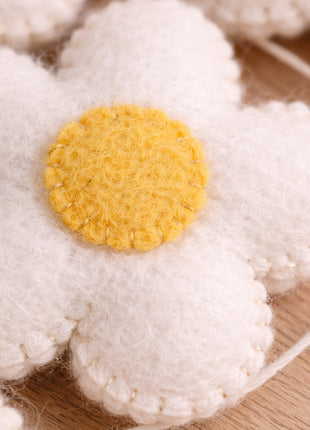 Flower Wool Felt Garland  Home Decor