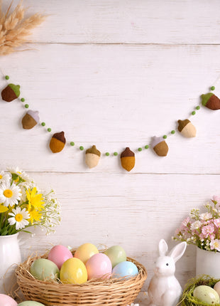 Acorns Wool Felt Garland  Home Decor