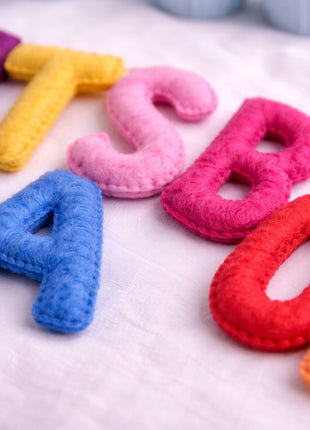Handmade Wool Felt “It’s a Boy” Garland – Colorful Baby Shower Party Banner
