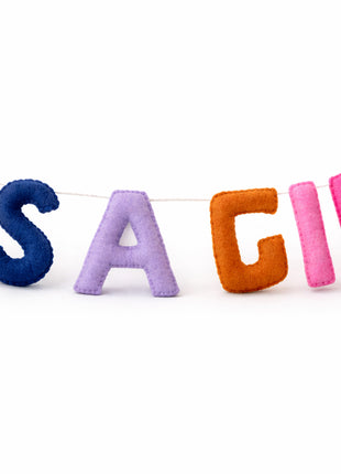 Handmade Wool Felt “It’s a Girl” Garland – Colorful Baby Shower Party Banner