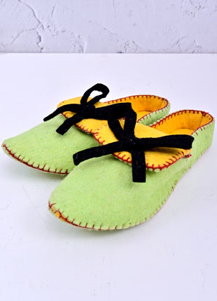 Handmade Natural Wool Felt Slippers – Soft Colorful Felt Sleepers | Cozy Indoor House Shoes | Lightweight & Breathable Footwear (Buy 1 Get 1)