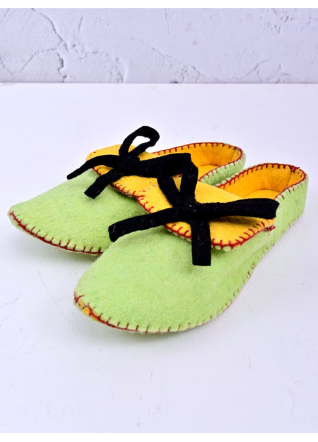 Handmade Natural Wool Felt Slippers – Soft Colorful Felt Sleepers | Cozy Indoor House Shoes | Lightweight & Breathable Footwear (Buy 1 Get 1)