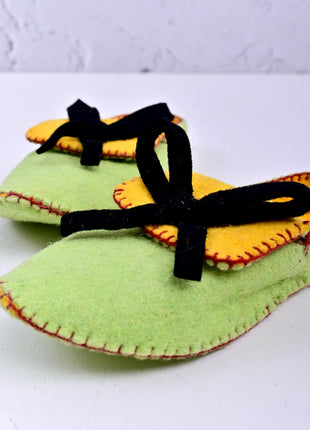 Handmade Natural Wool Felt Slippers – Soft Colorful Felt Sleepers | Cozy Indoor House Shoes | Lightweight & Breathable Footwear (Buy 1 Get 1)