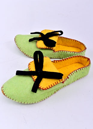 Handmade Natural Wool Felt Slippers – Soft Colorful Felt Sleepers | Cozy Indoor House Shoes | Lightweight & Breathable Footwear (Buy 1 Get 1)