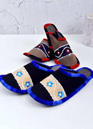 Handmade Natural Wool Felt Slippers – Soft Felt Sleepers | Lightweight & Breathable Footwear US7 Size (Set of Two)