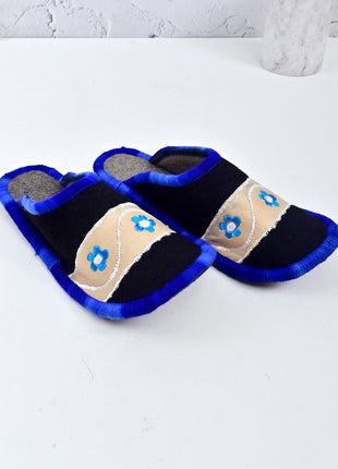Handmade Natural Wool Felt Slippers – Soft Felt Sleepers | Lightweight & Breathable Footwear US7 Size (Set of Two)