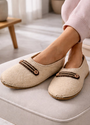 Handmade Natural Wool Felt Slippers – Soft Colorful Felt Sleepers | Cozy Indoor House Shoes | Lightweight & Breathable Footwear (Buy 1 Get 1)
