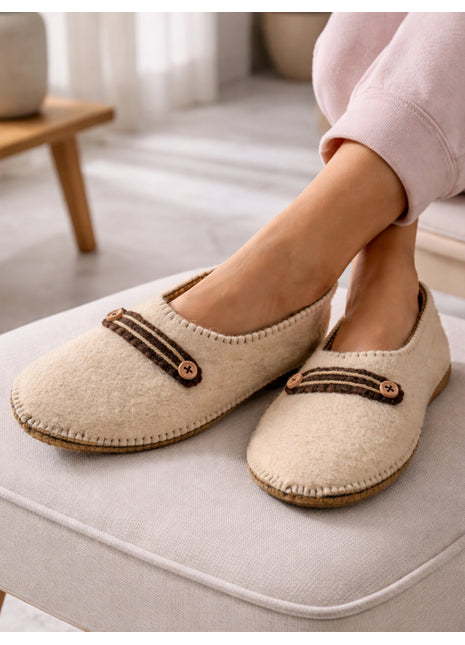 Handmade Natural Wool Felt Slippers – Soft Colorful Felt Sleepers | Cozy Indoor House Shoes | Lightweight & Breathable Footwear (Buy 1 Get 1)