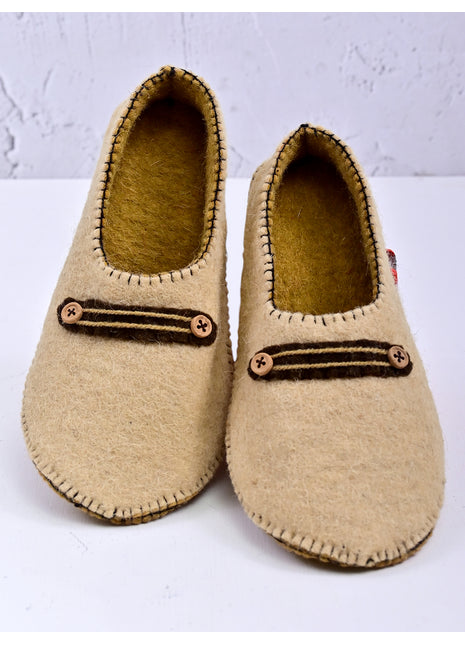 Handmade Natural Wool Felt Slippers – Soft Colorful Felt Sleepers | Cozy Indoor House Shoes | Lightweight & Breathable Footwear (Buy 1 Get 1)