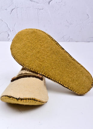 Handmade Natural Wool Felt Slippers – Soft Colorful Felt Sleepers | Cozy Indoor House Shoes | Lightweight & Breathable Footwear (Buy 1 Get 1)