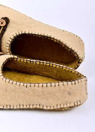 Handmade Natural Wool Felt Slippers – Soft Colorful Felt Sleepers | Cozy Indoor House Shoes | Lightweight & Breathable Footwear (Buy 1 Get 1)