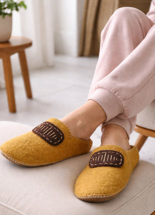 Handmade Natural Wool Felt Slippers – Soft Colorful Felt Sleepers | Cozy Indoor House Shoes | Lightweight & Breathable Footwear (Buy 1 Get1)