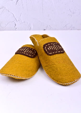 Handmade Natural Wool Felt Slippers – Soft Colorful Felt Sleepers | Cozy Indoor House Shoes | Lightweight & Breathable Footwear (Buy 1 Get1)