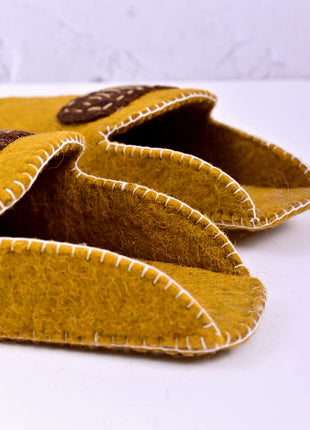 Handmade Natural Wool Felt Slippers – Soft Colorful Felt Sleepers | Cozy Indoor House Shoes | Lightweight & Breathable Footwear (Buy 1 Get1)
