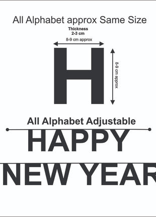 Handcrafted Wool Felt “Happy New Year” Garland – Colorful Festive Wall Hanging Décor