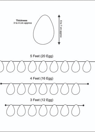 Handmade Wool Felt Egg Garland – Soft Pastel Easter & Spring Wall Hanging Décor