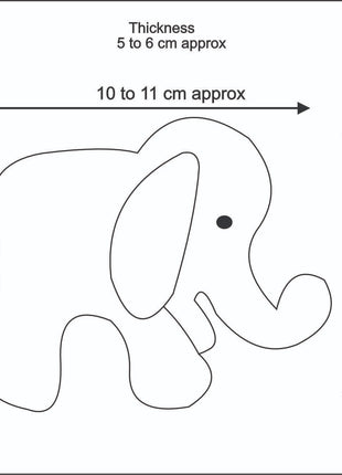 Handcrafted Wool Felt Elephant Décor – Cute Mini Animal Figurine with Colorful Embroidery (Set Of Two)