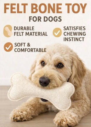 Handmade Wool Felt Bone Toy – Soft Pet-Friendly Hanging Chew Décor