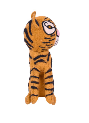 Handcrafted Whimsical Tiger Wool Felt Desk Companion