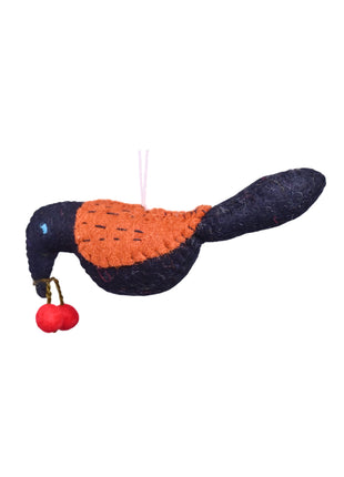 Handmade Wool Felt Hanging Birds – Decorative Soft Felt Bird Ornaments (Pack of Two)