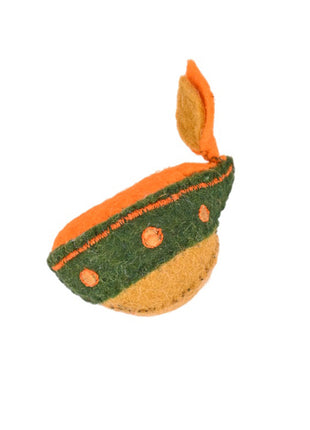 Handcrafted Festive Wool Felt Diya Hanging Ornament