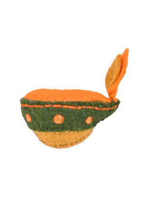 Handcrafted Festive Wool Felt Diya Hanging Ornament
