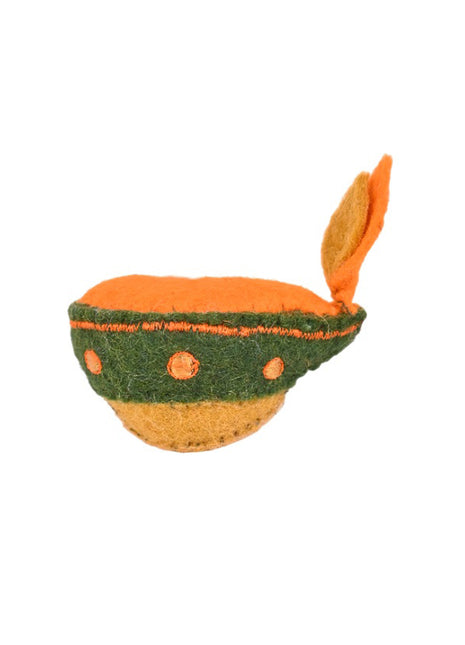 Handcrafted Festive Wool Felt Diya Hanging Ornament