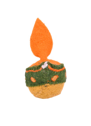 Handcrafted Festive Wool Felt Diya Hanging Ornament