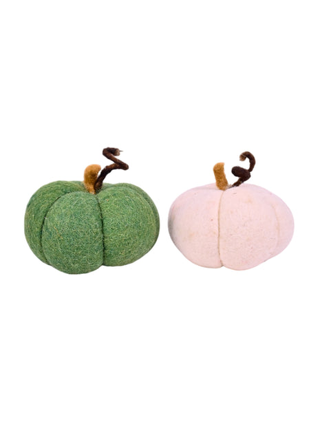 Handcrafted Rustic Wool Felt Pumpkin Decor – Autumn Harvest Set