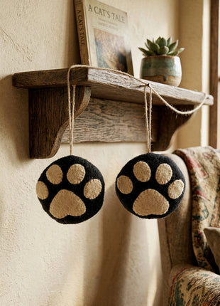 Handcrafted Whimsical Wool Felt Sloth Hanging Ornament (Pack of 2)