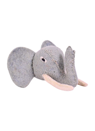 Handcrafted Whimsical Elephant Face Wool Felt Decorative Accent