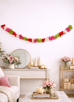 Handcrafted Vibrant Festive Wool Felt Holiday Wall Hangings Garland