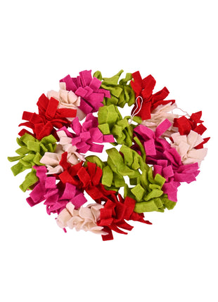 Handcrafted Vibrant Festive Wool Felt Holiday Wall Hangings Garland