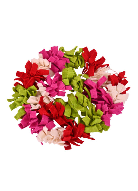 Handcrafted Vibrant Festive Wool Felt Holiday Wall Hangings Garland