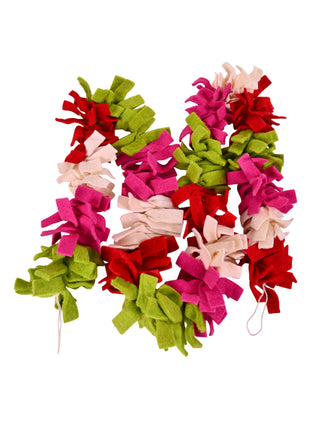 Handcrafted Vibrant Festive Wool Felt Holiday Wall Hangings Garland