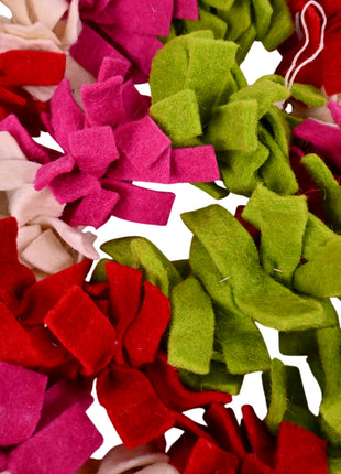Handcrafted Vibrant Festive Wool Felt Holiday Wall Hangings Garland