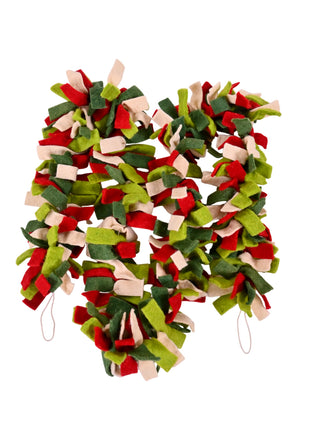 Vibrant Festive Wool Felt Holiday Wall Hangings Garland