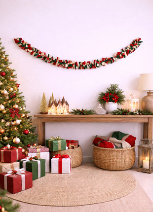 Handcrafted Festive Forest Wool Felt Garland