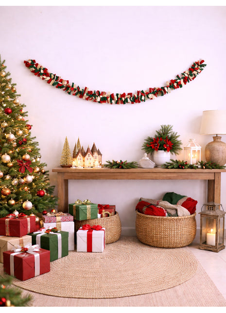 Handcrafted Festive Forest Wool Felt Garland