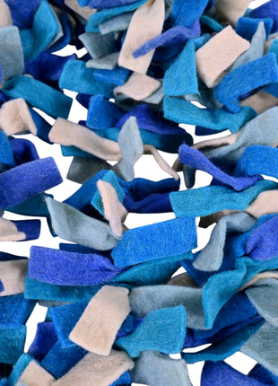 Handmade Wool Felt Garland – Blue & White Decorative Hanging Wall Garland