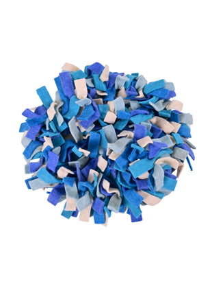Handmade Wool Felt Garland – Blue & White Decorative Hanging Wall Garland