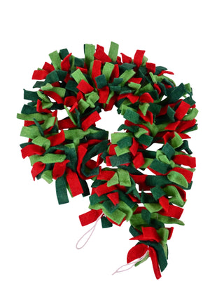 Handmade Wool Felt Christmas Garland – Red & Green Festive Hanging Decoration