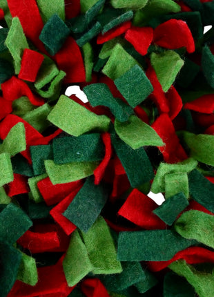 Handmade Wool Felt Christmas Garland – Red & Green Festive Hanging Decoration