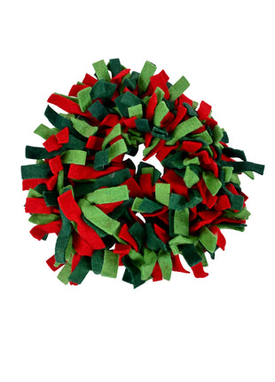 Handmade Wool Felt Christmas Garland – Red & Green Festive Hanging Decoration