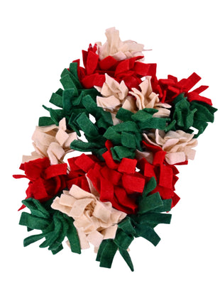 Handmade Wool Felt Christmas Garland – Red, Green & Cream Festive Hanging Décor