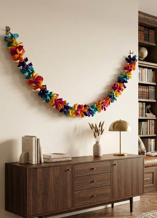 Handcrafted Pastoral Sheep & Pom-Pom Wool Felt Garland