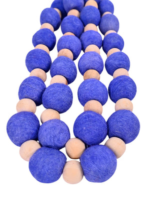 Handcrafted Sweetheart Pastel Wool Felt Pom-Pom Garland