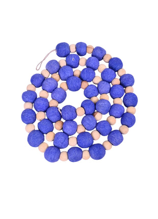 Handcrafted Sweetheart Pastel Wool Felt Pom-Pom Garland