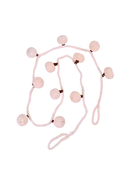 Handcrafted Minimalist Cream Wool Felt Pumpkin Garland